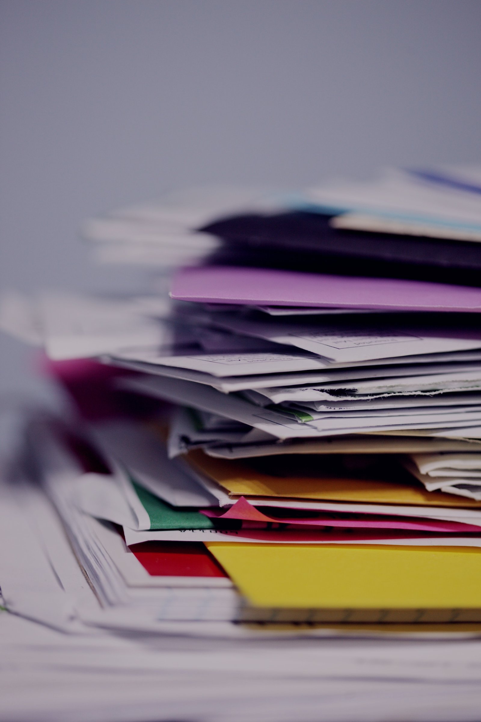 picture of a stack of paper documents