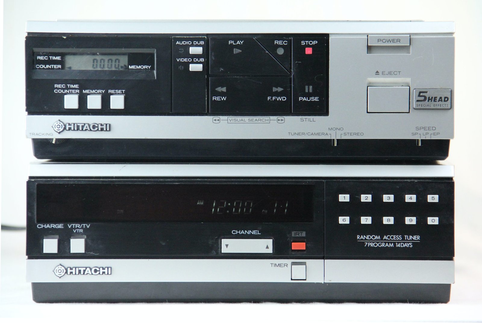 photo of 2 VCR devices